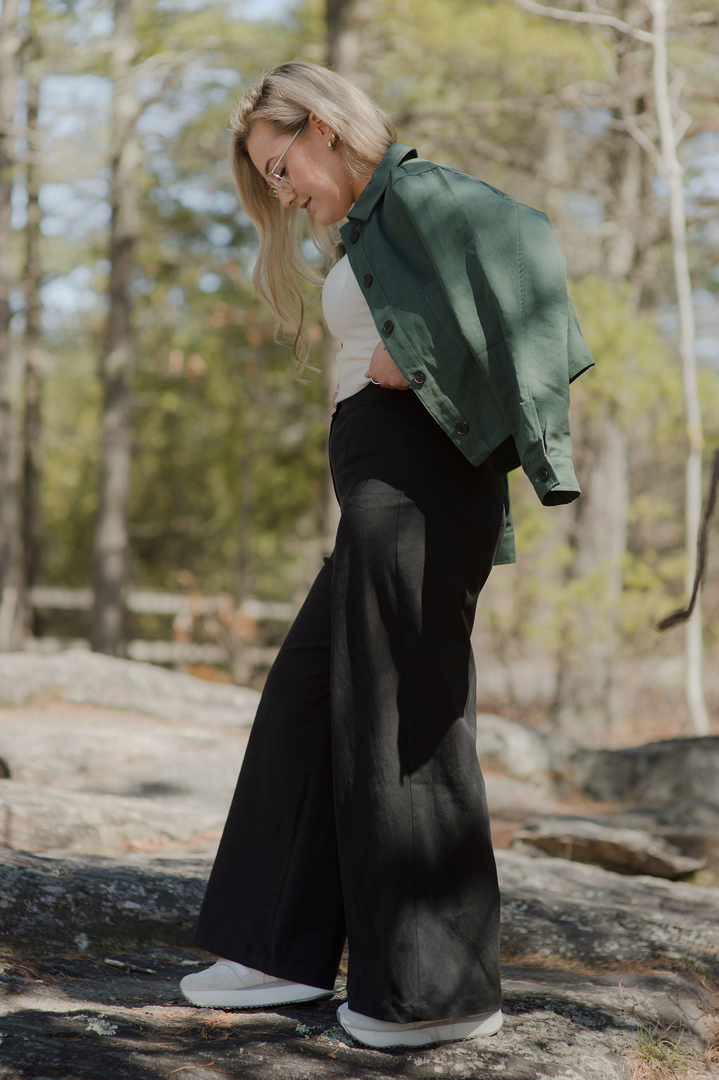 Pantalon à pinces noir