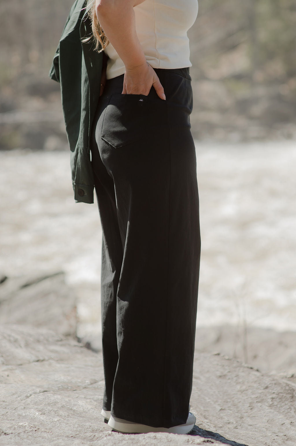 Pantalon à pinces noir