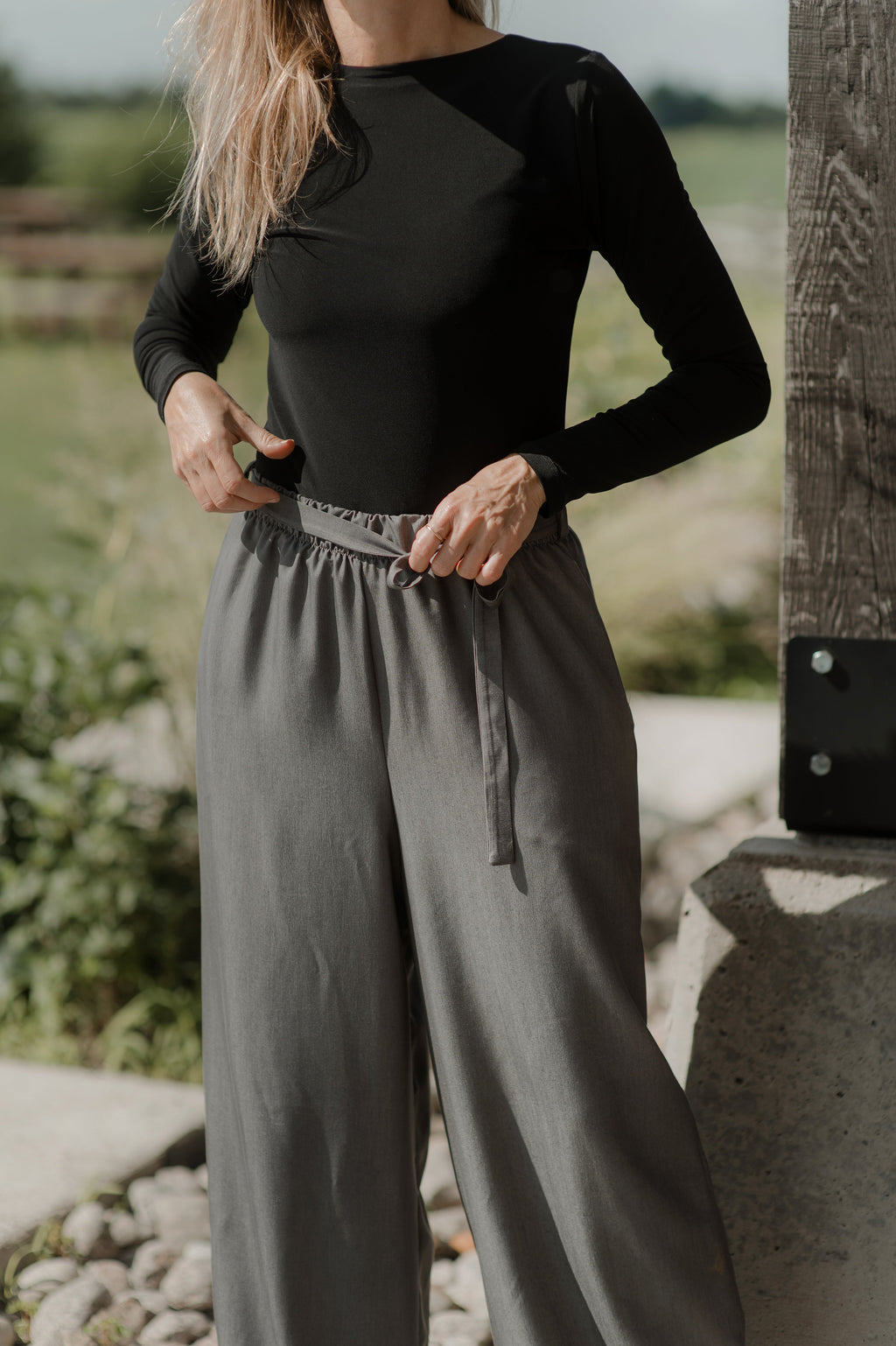 Pantalon jambes larges