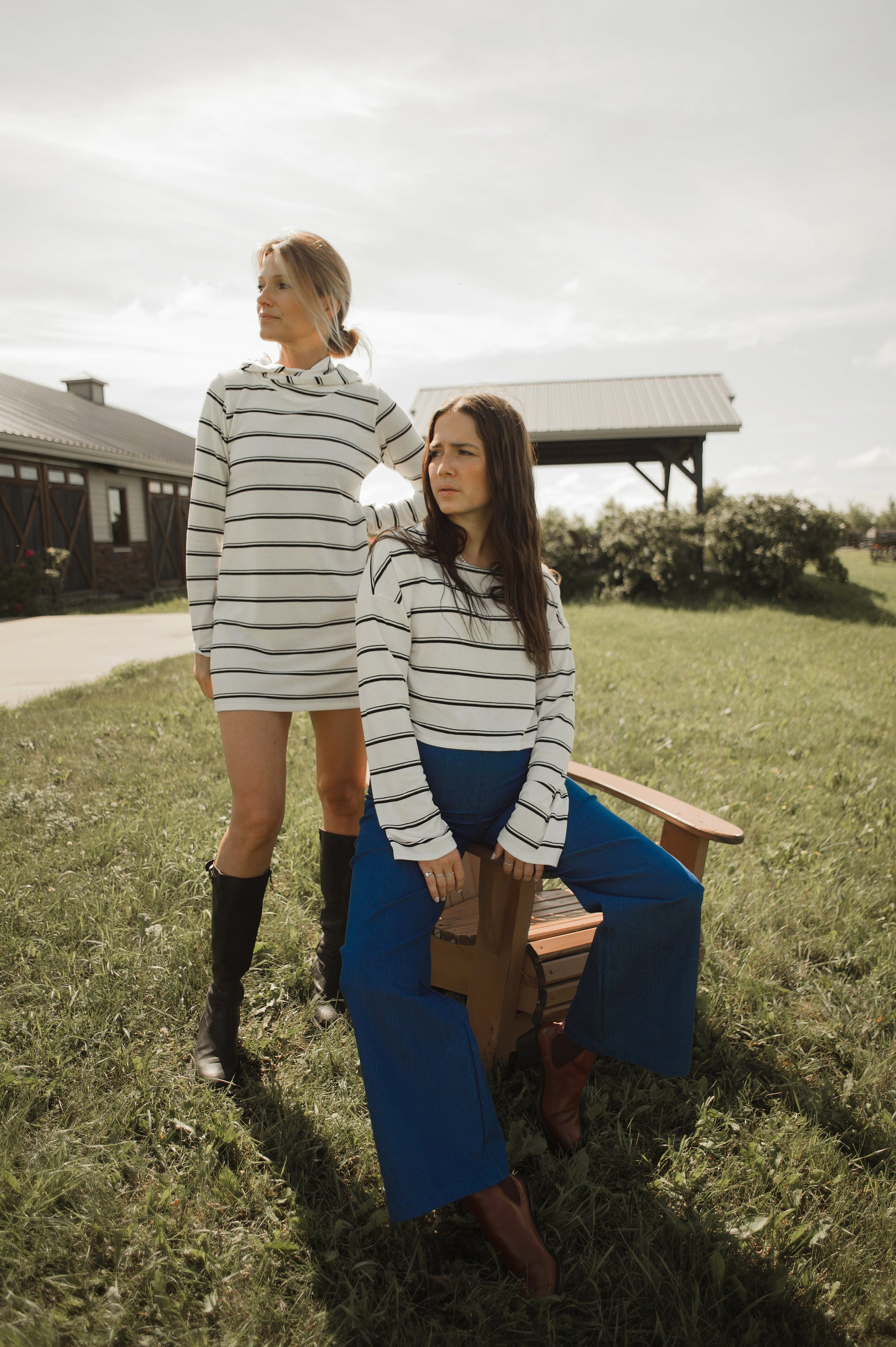 Tunique splendide à rayures