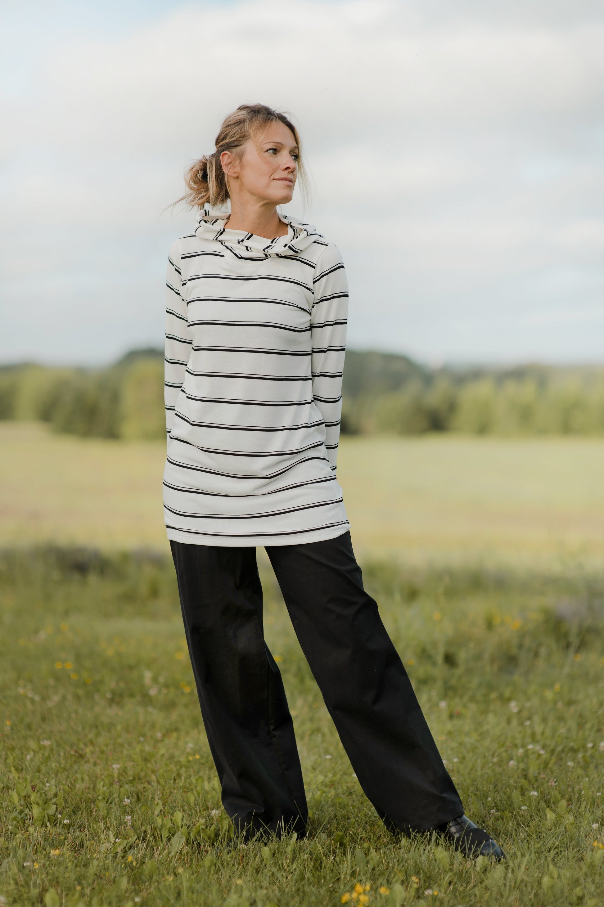 Tunique splendide à rayures