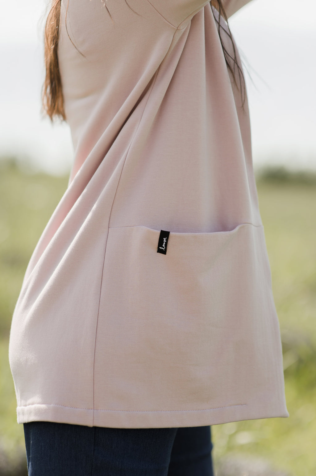 Cardigan Amor rose pâle