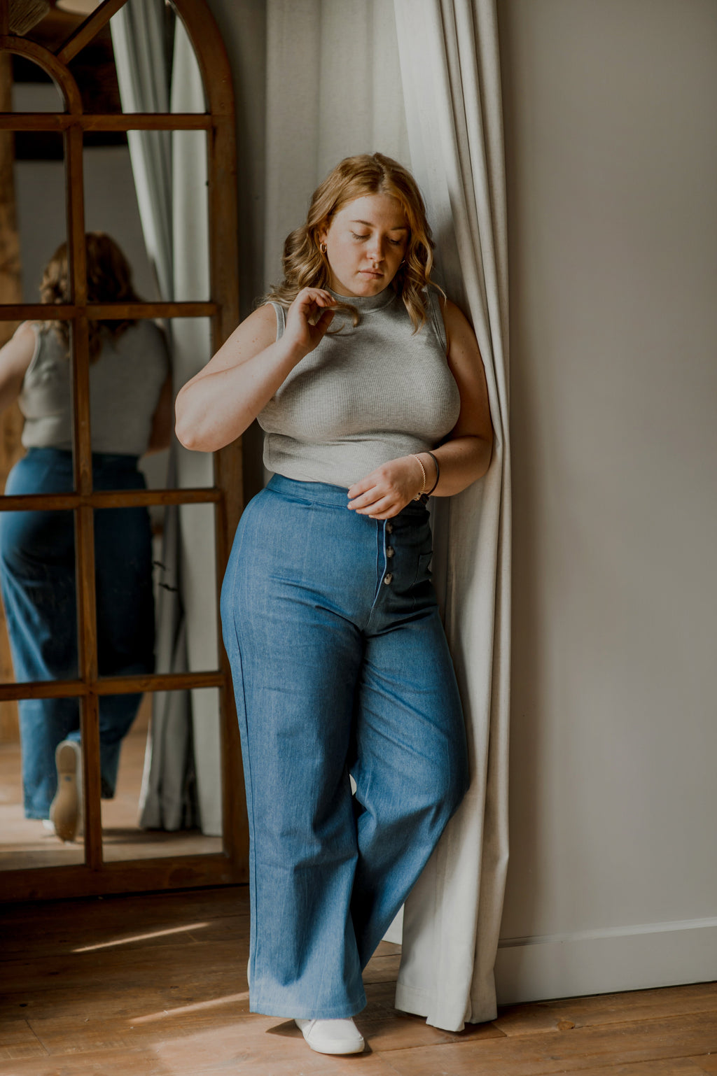 Pantalon Palazzo Taille Haute
