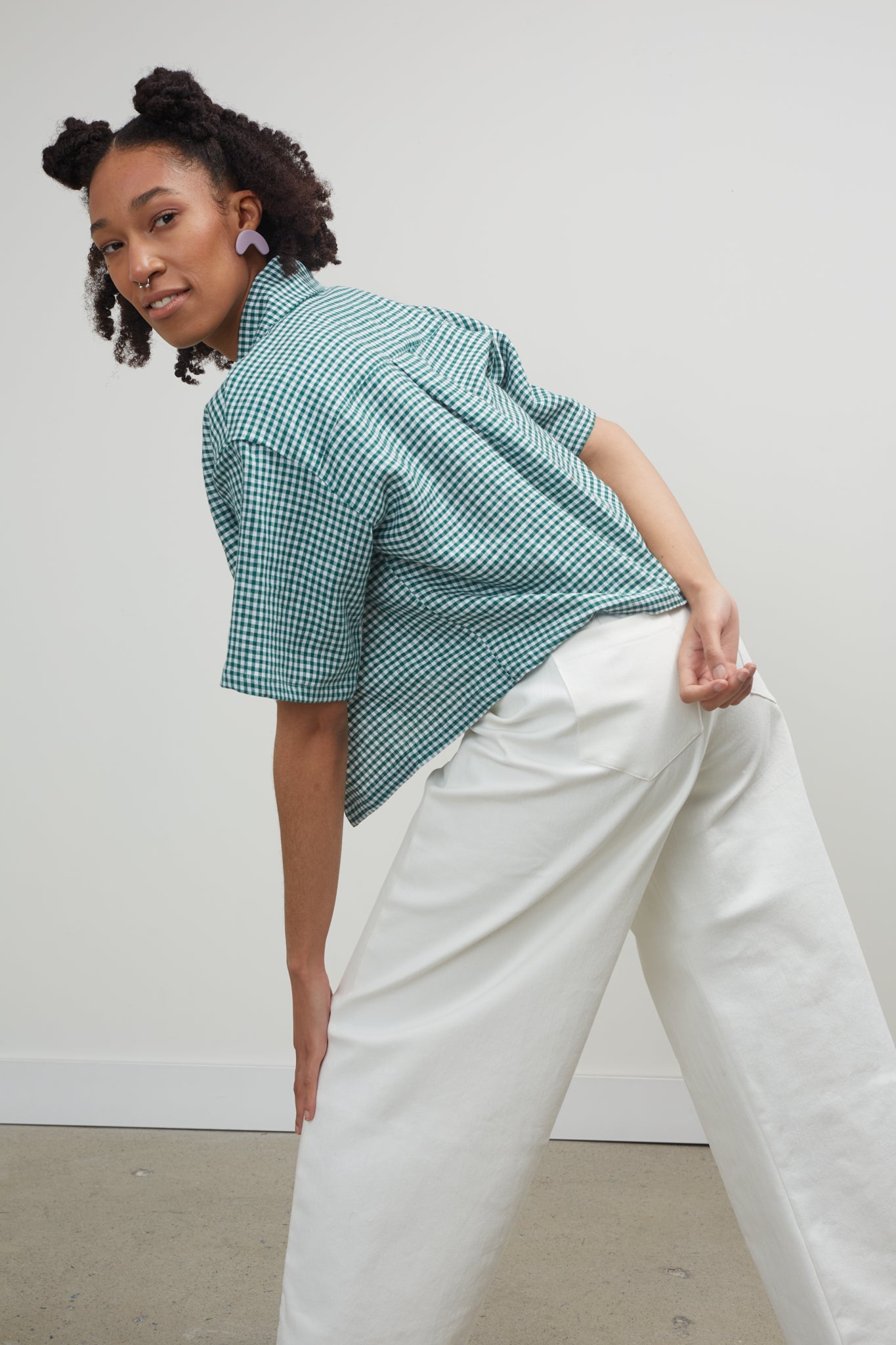 Blouse Séville Gingham aloes