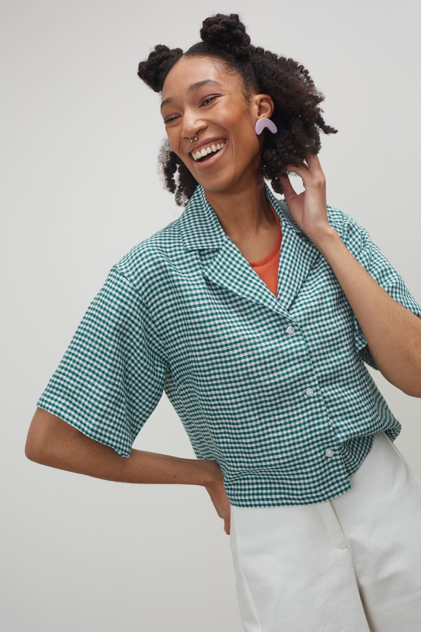 Blouse Séville Gingham aloes