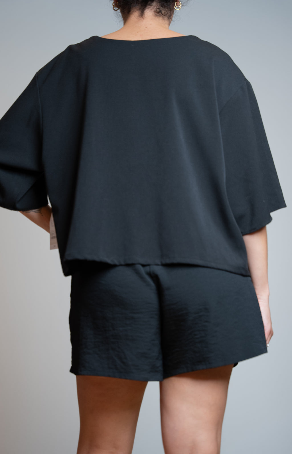 Top Viktoria manche 3/4 - Noir