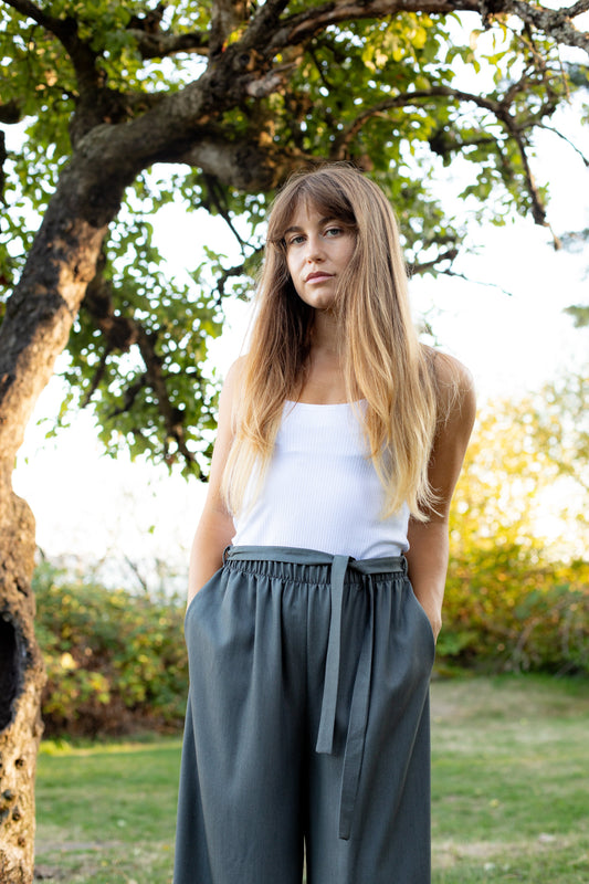 Pantalon jambes larges
