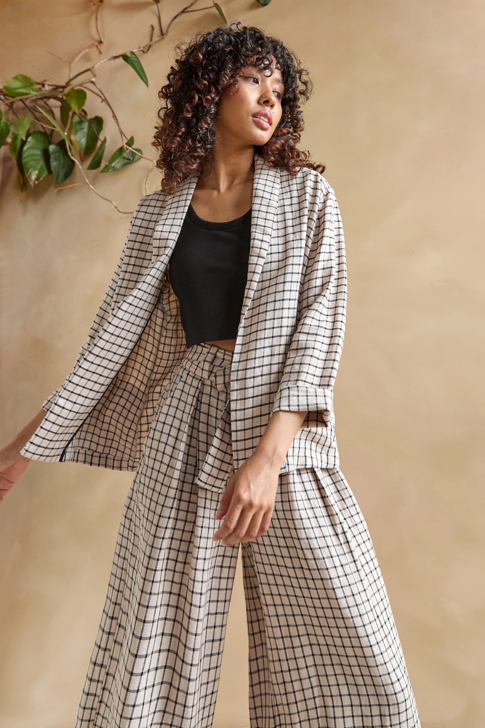 Veste à rayures beige - Elle (échantillon unique en taille XS)