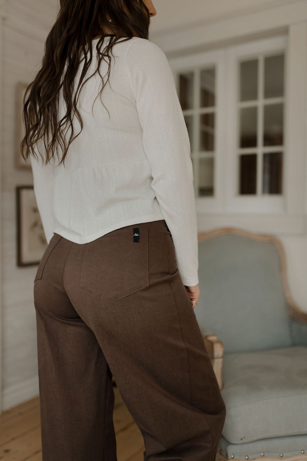 Pantalon à pinces brun