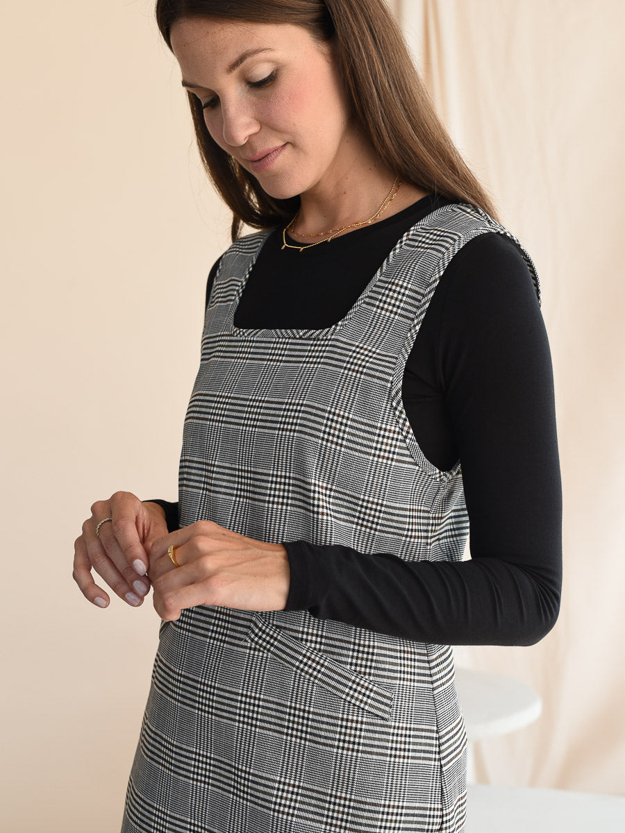 Robe à carreaux olive Penny