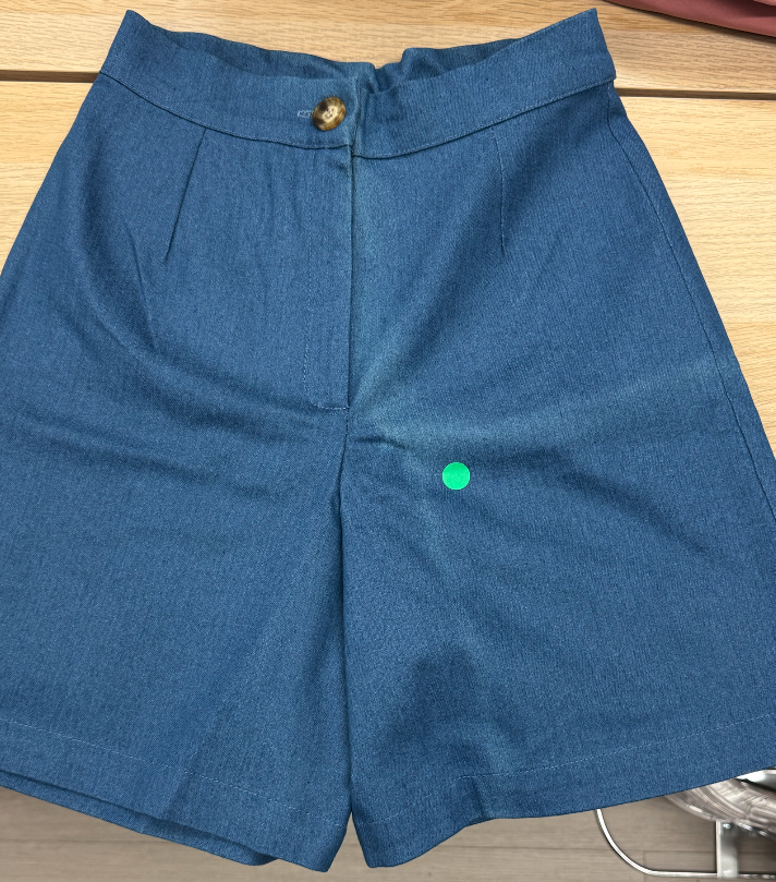 Short à pinces bleu denim