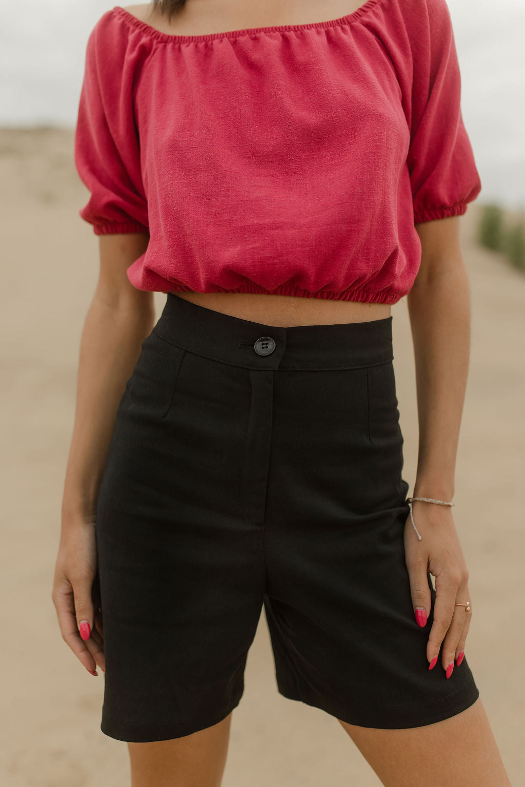 Short à pinces noir