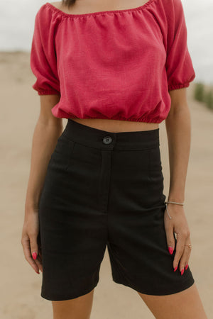 Short à pinces noir