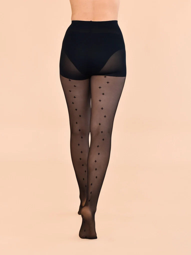 Starry Back Seam Tights