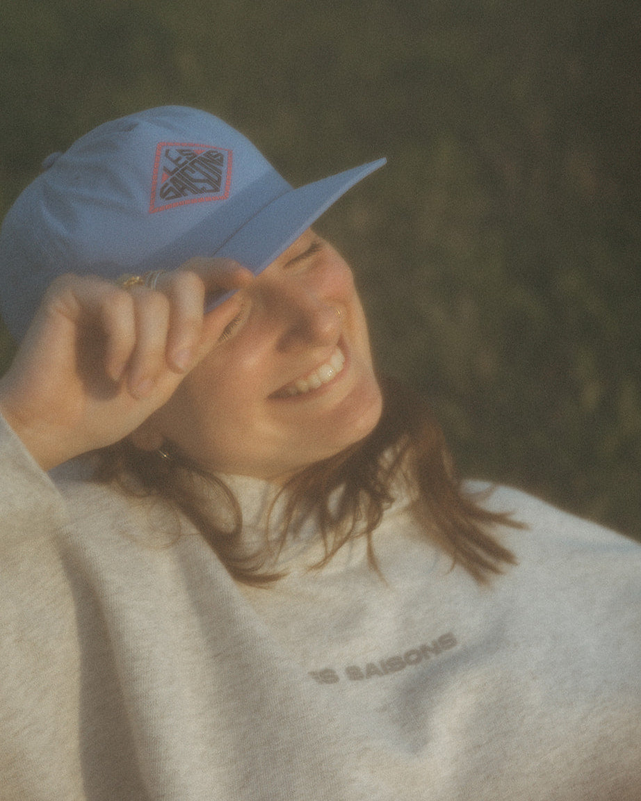 summer cap, colorful cap, purple cap, retro outdoors, surf cap unisex fit, casquette d'été, casquette colorée, casquette lilas, casquette mauve, randonnée, course, unisexe, Les Saisons 