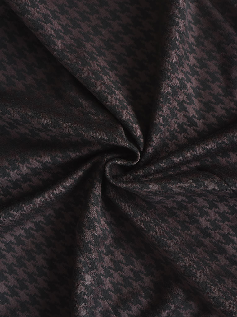 Vicky Chocolate Houndstooth Mini Skirt