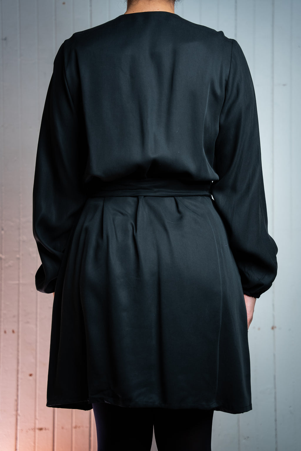 Robe cache-coeur Midi - Noir