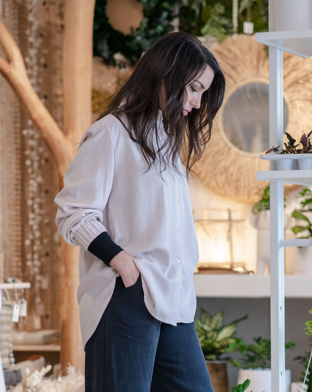 Oversized shirt for women. Made in Quebec.