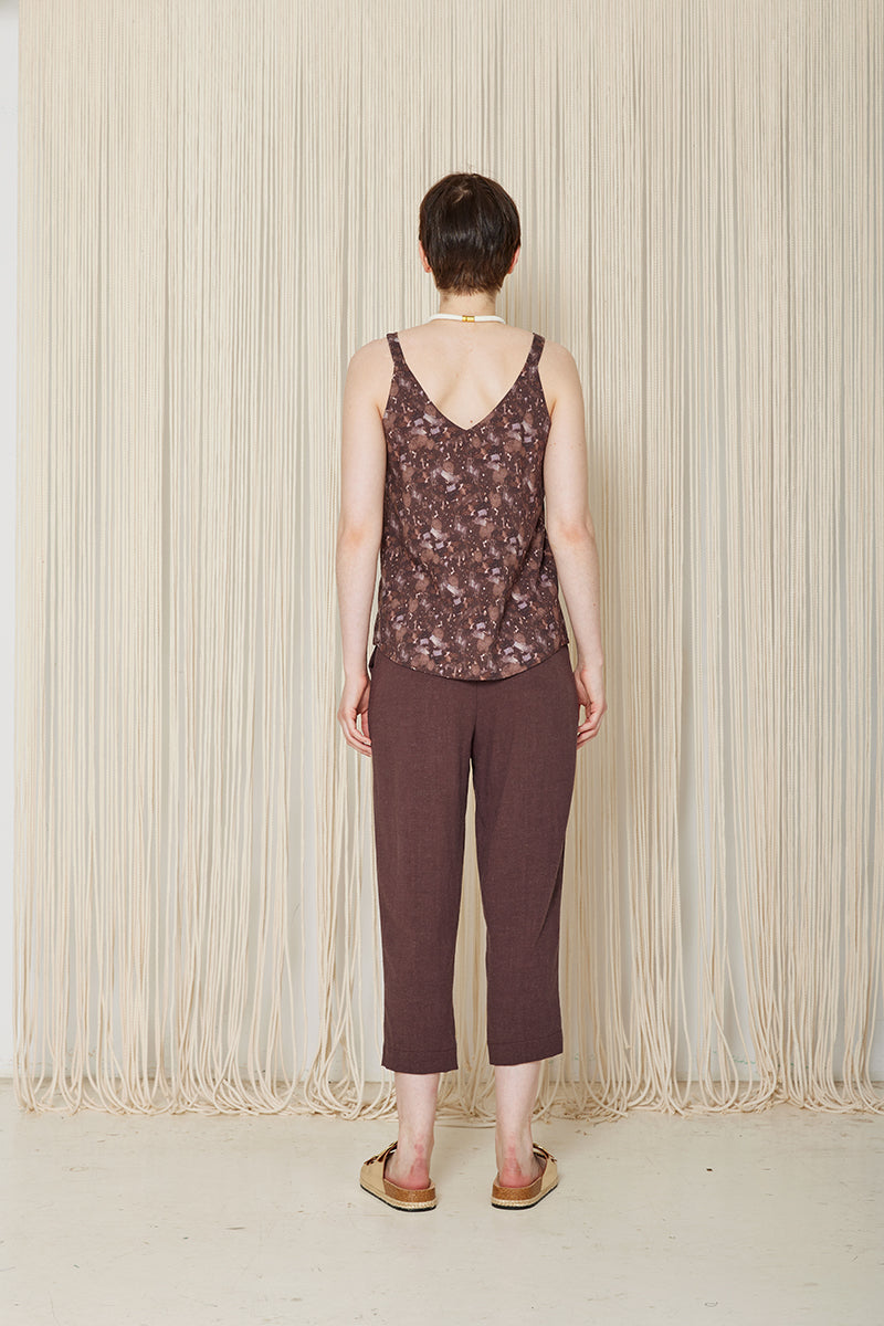 Camisole VÉRONIQUE Flora cassis