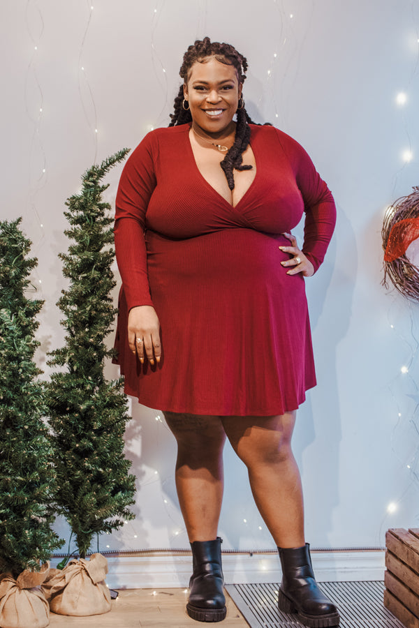 Robe Valentine rouge bourgogne