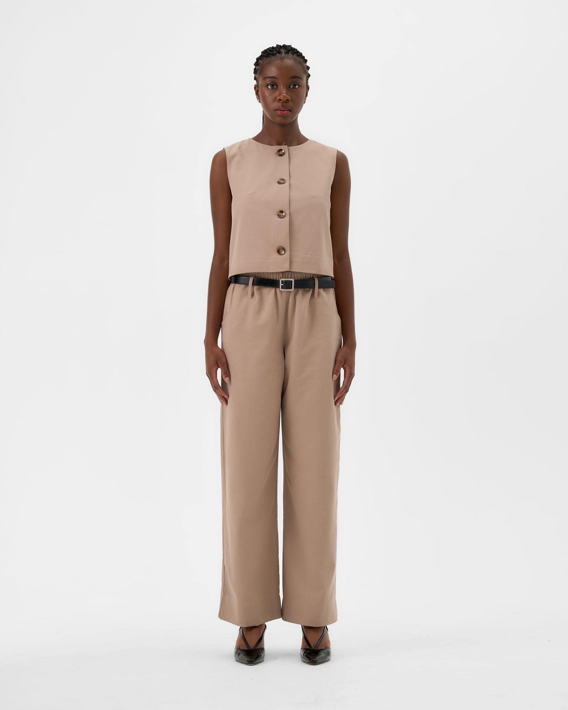 Veste sans manche - Beige