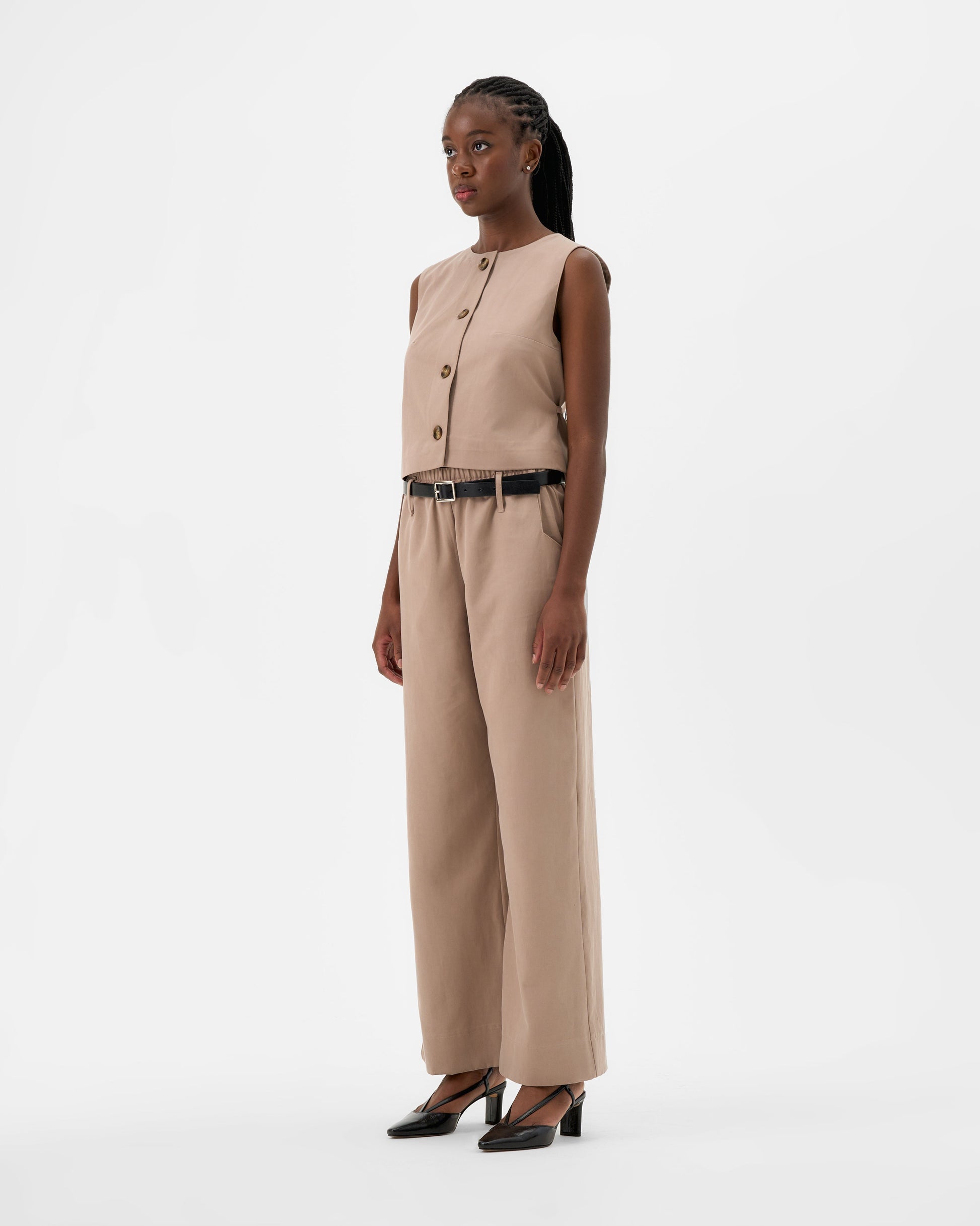 Pantalon classique - beige