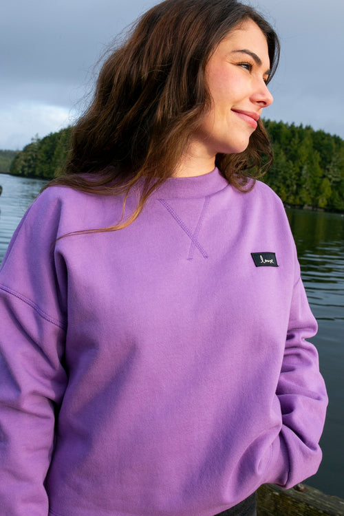 Crewneck violet coupe boxy
