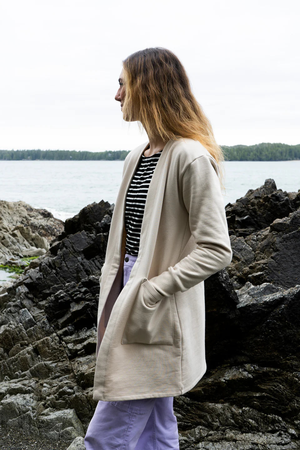 Cardigan ouaté crème
