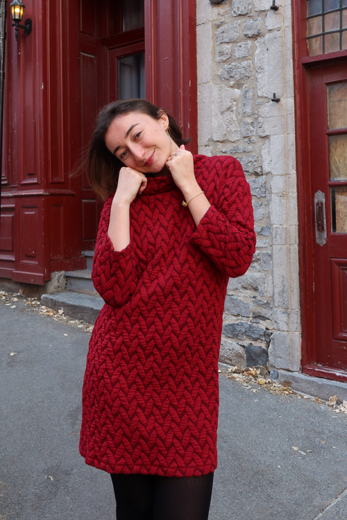 Robe Chiara à col cheminée