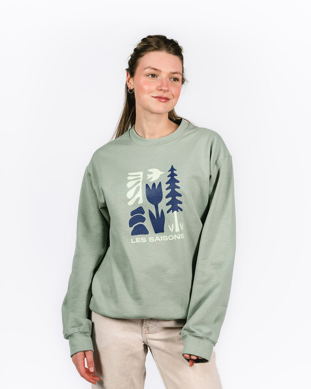 Chandail Crewneck vert - Les Saisons