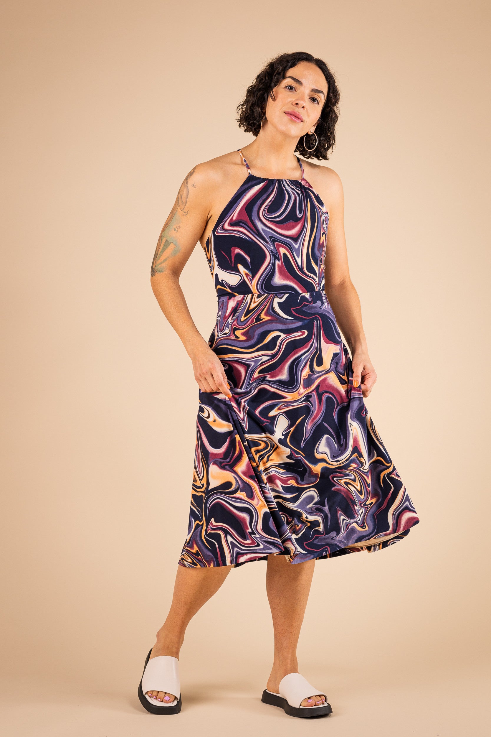 Robe soleil Saint-Tropez mauve - Vue 5