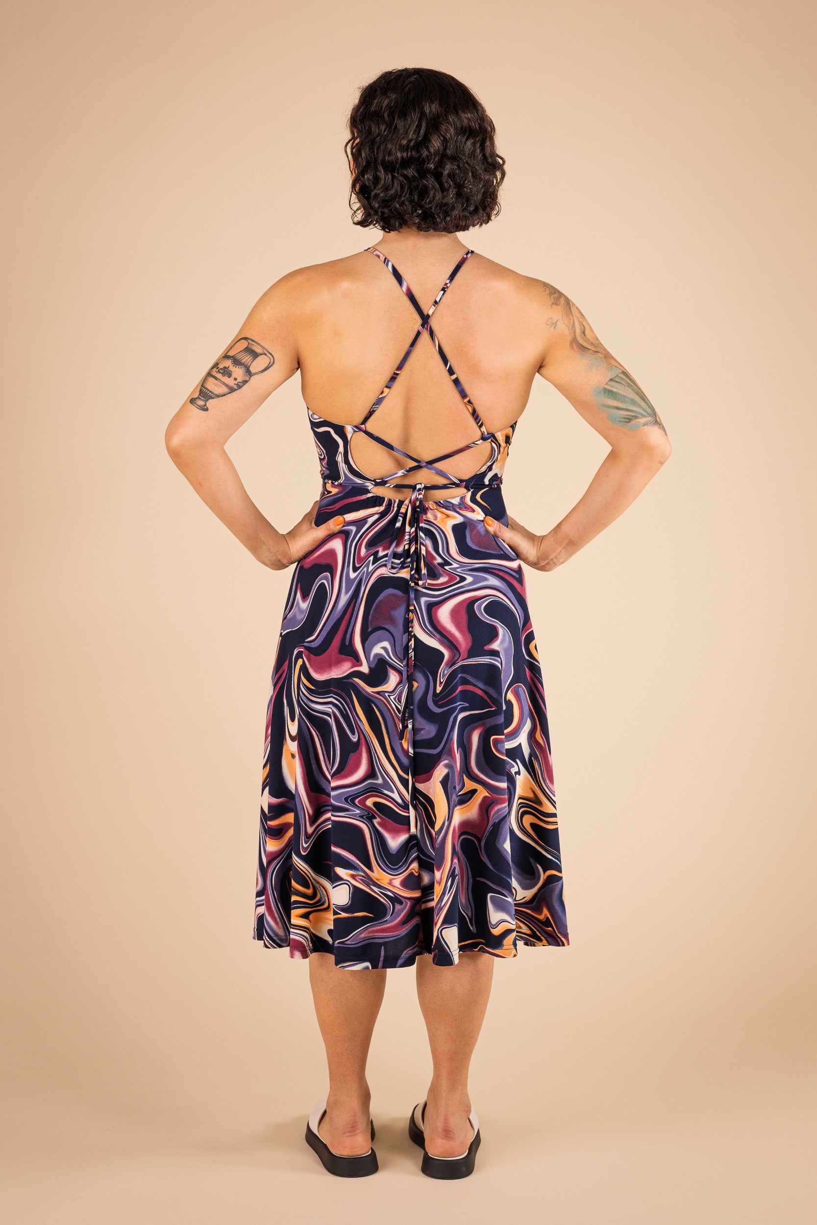 Robe soleil Saint-Tropez mauve - Vue 4