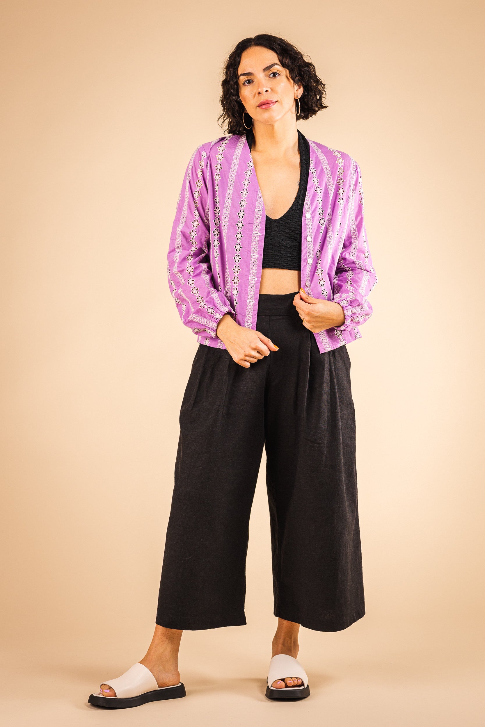 Chemise Corfu lilas - Vue 6