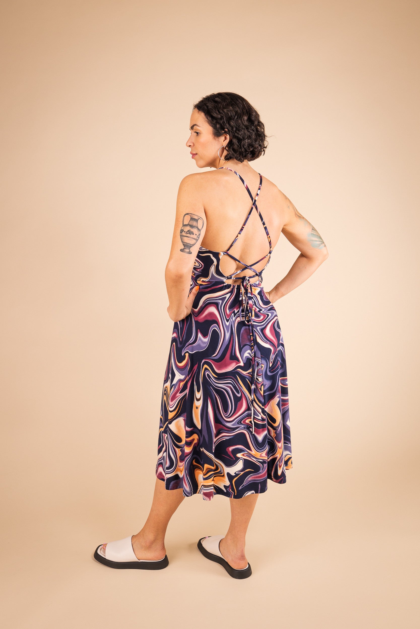 Robe soleil Saint-Tropez mauve - Vue 2