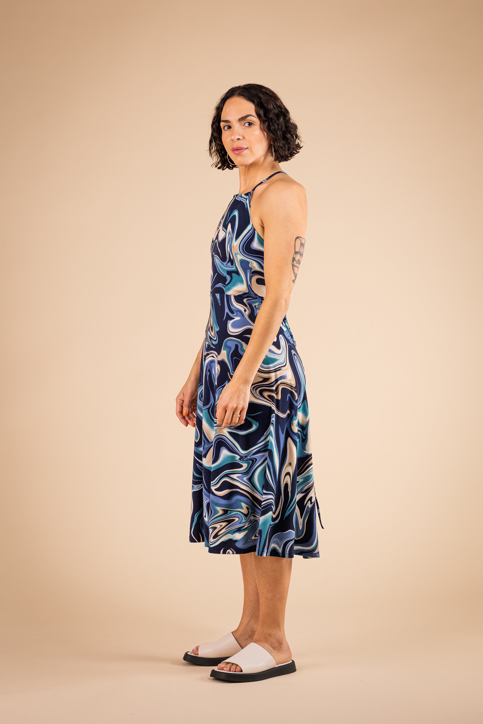 Robe soleil Saint-Tropez bleu - Vue 4