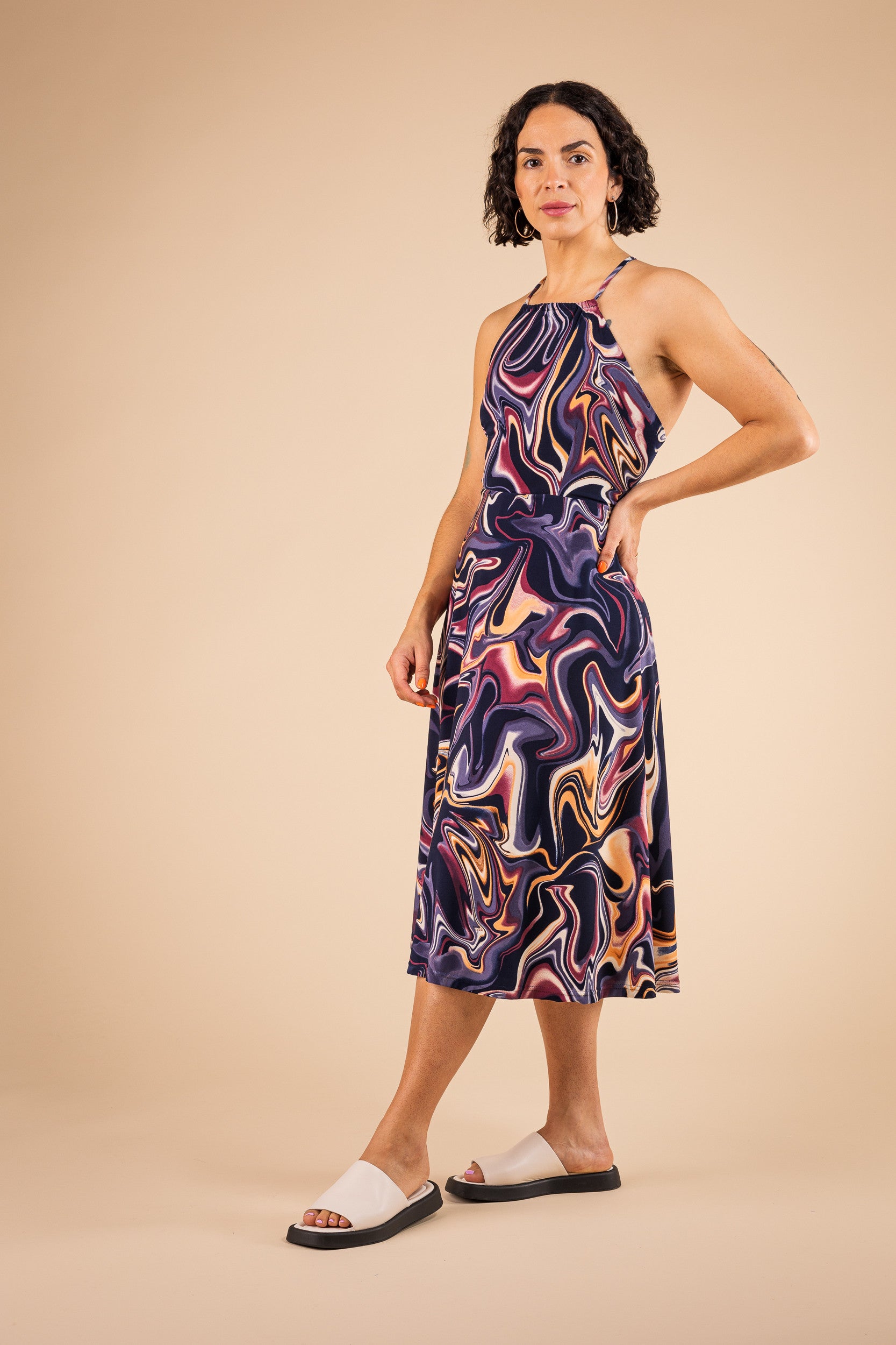 Robe soleil Saint-Tropez mauve - Vue 1