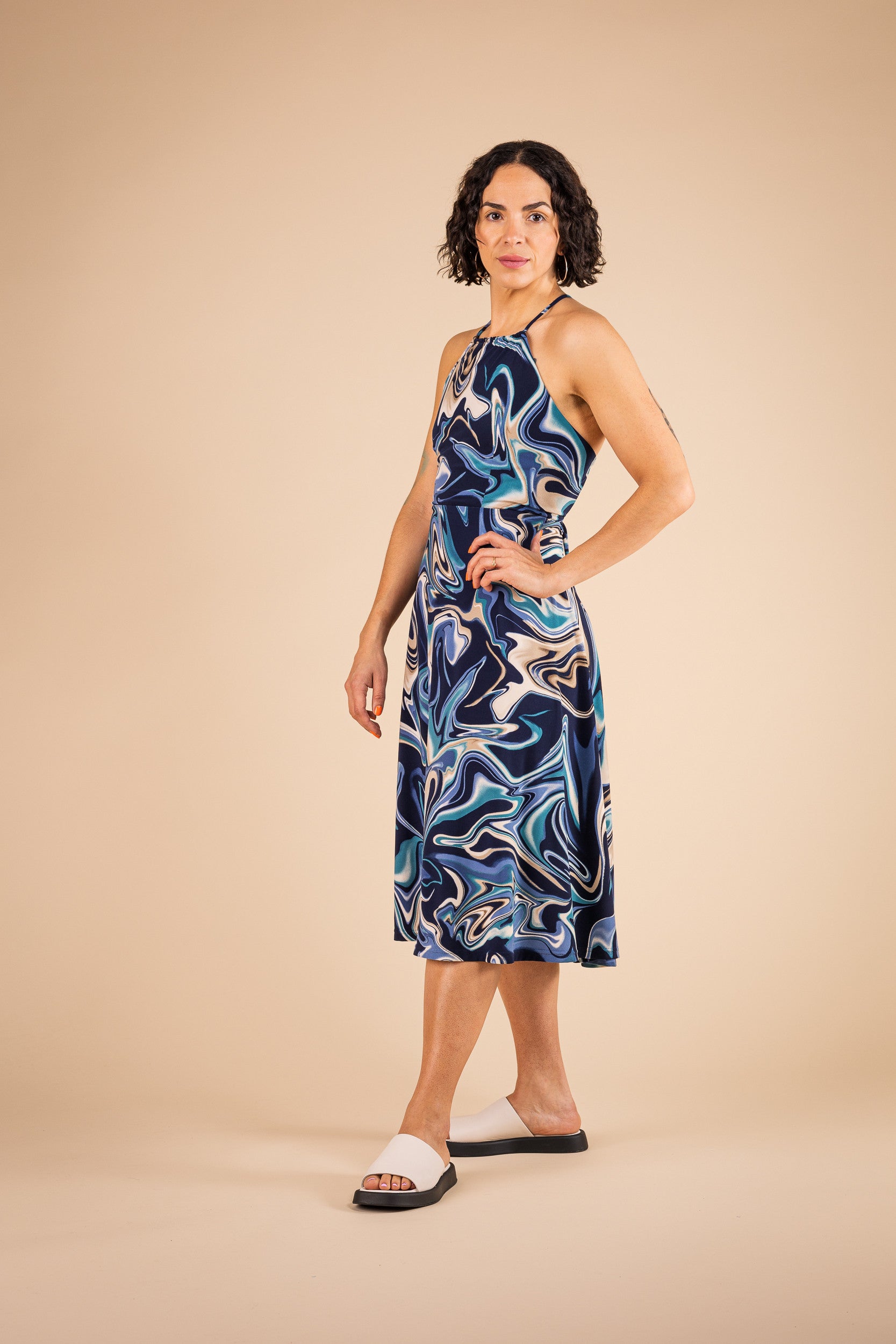 Robe soleil Saint-Tropez bleu - Vue 1