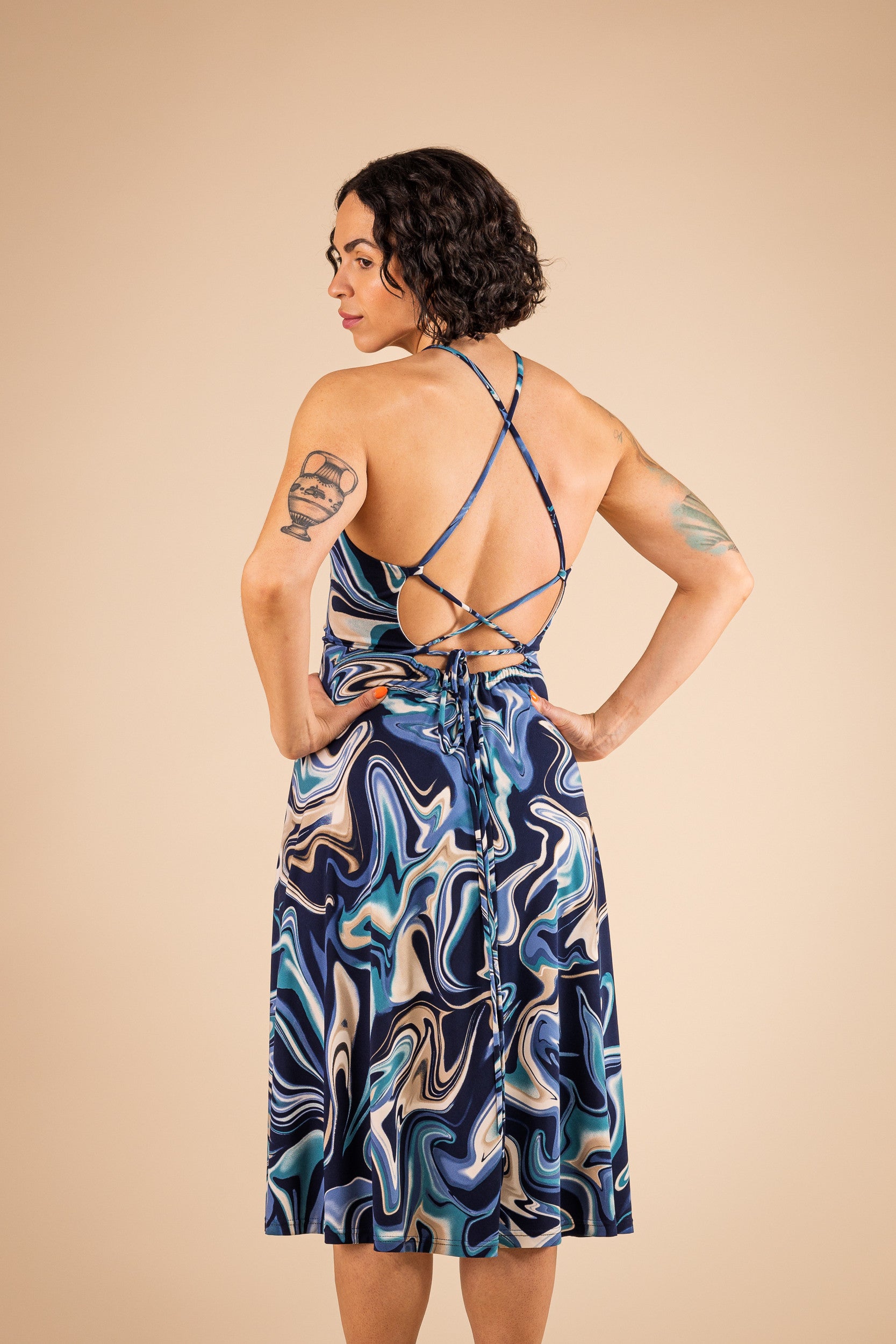 Robe soleil Saint-Tropez bleu - Vue 6