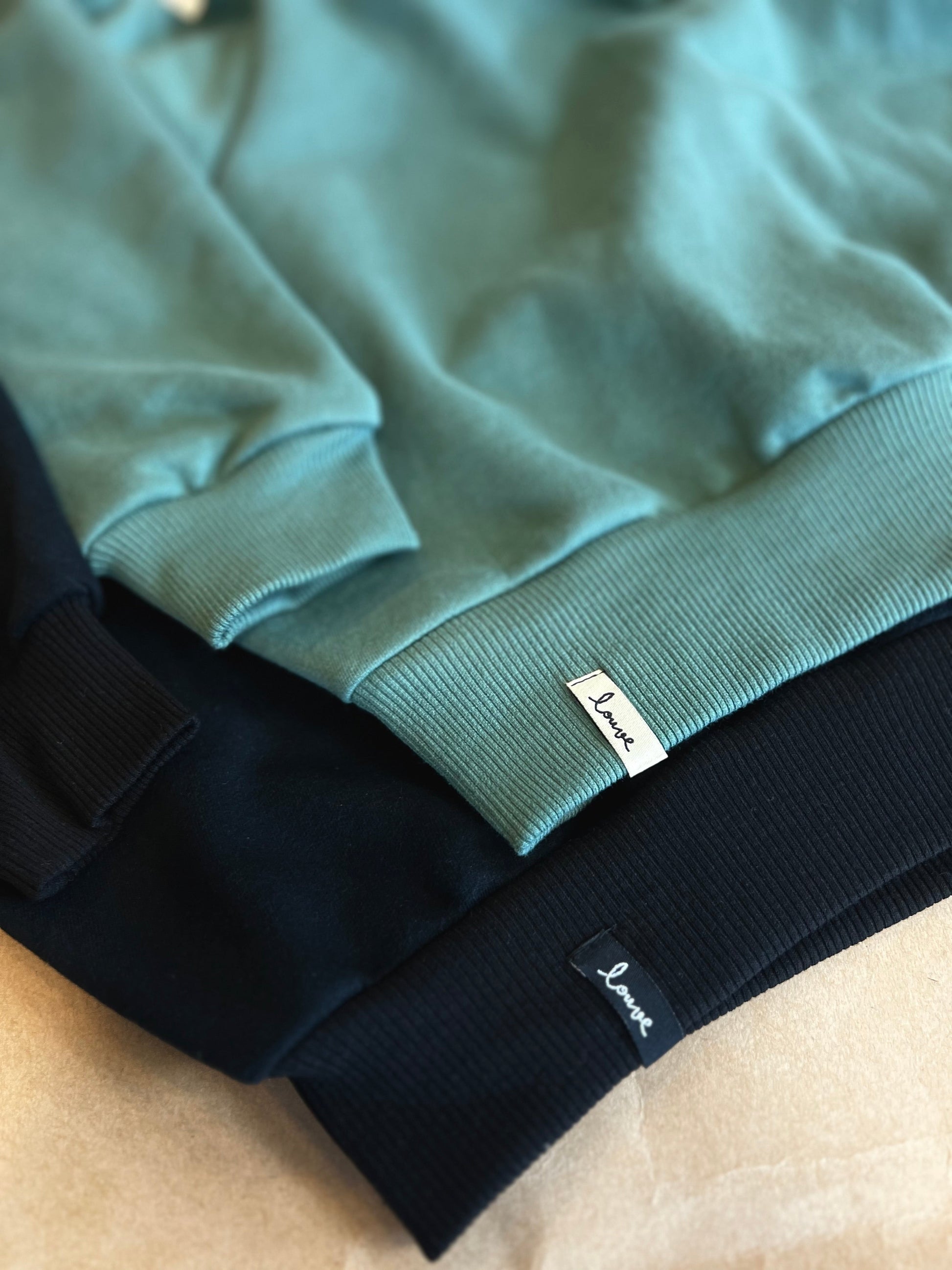 Hoodie Dolman vert en coton