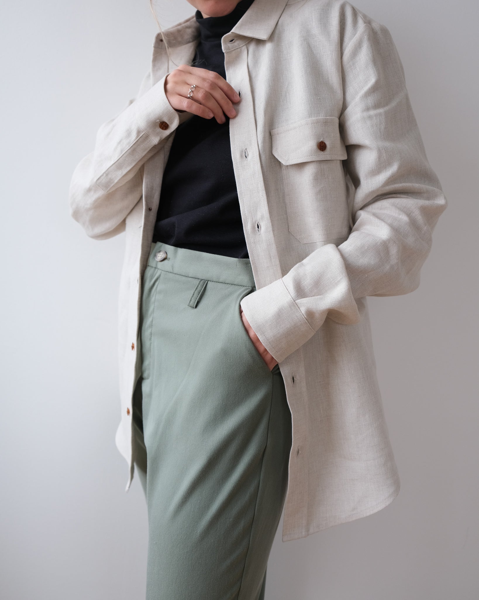 Pantalon à braguette sépia taille 31