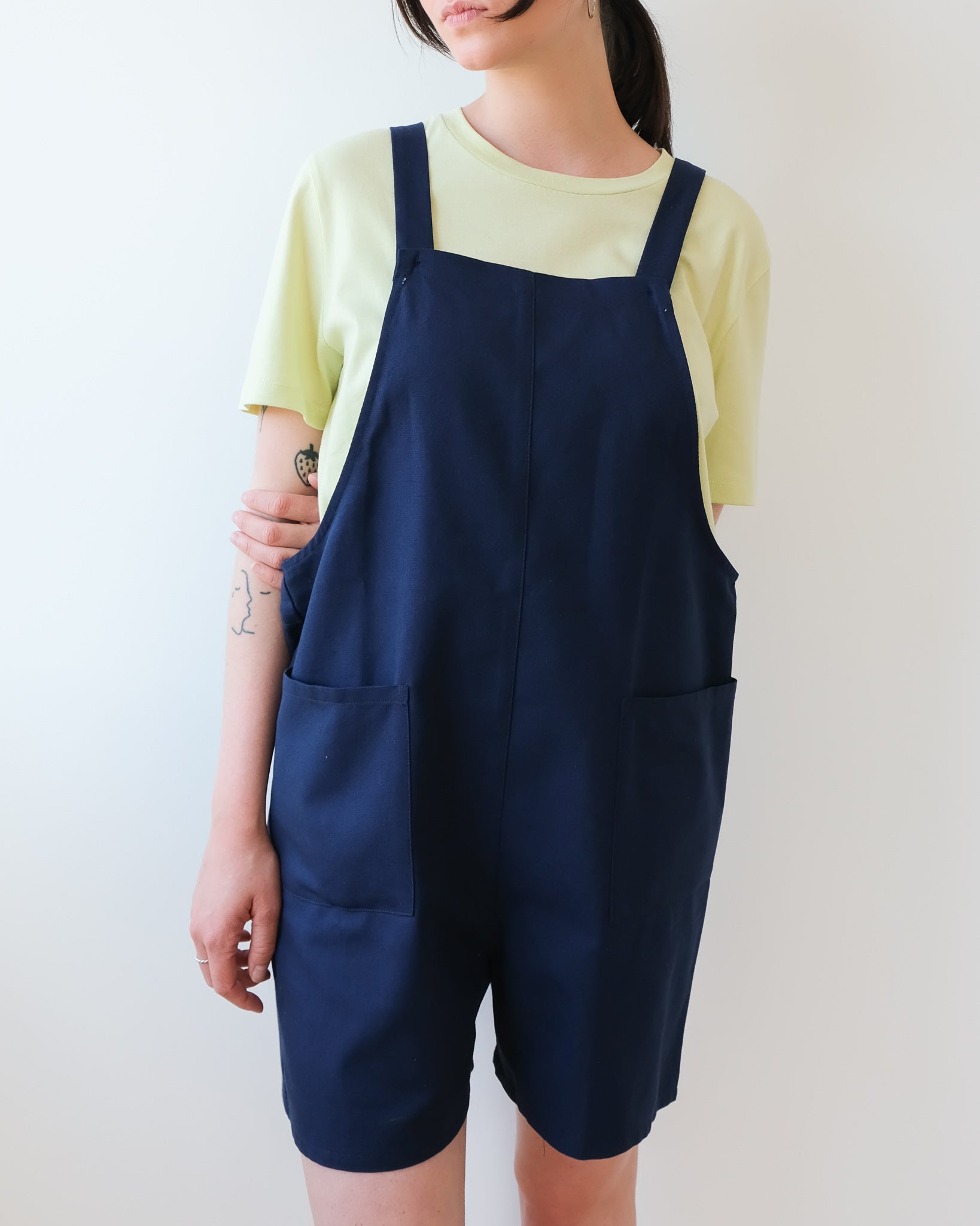 Salopette short rose