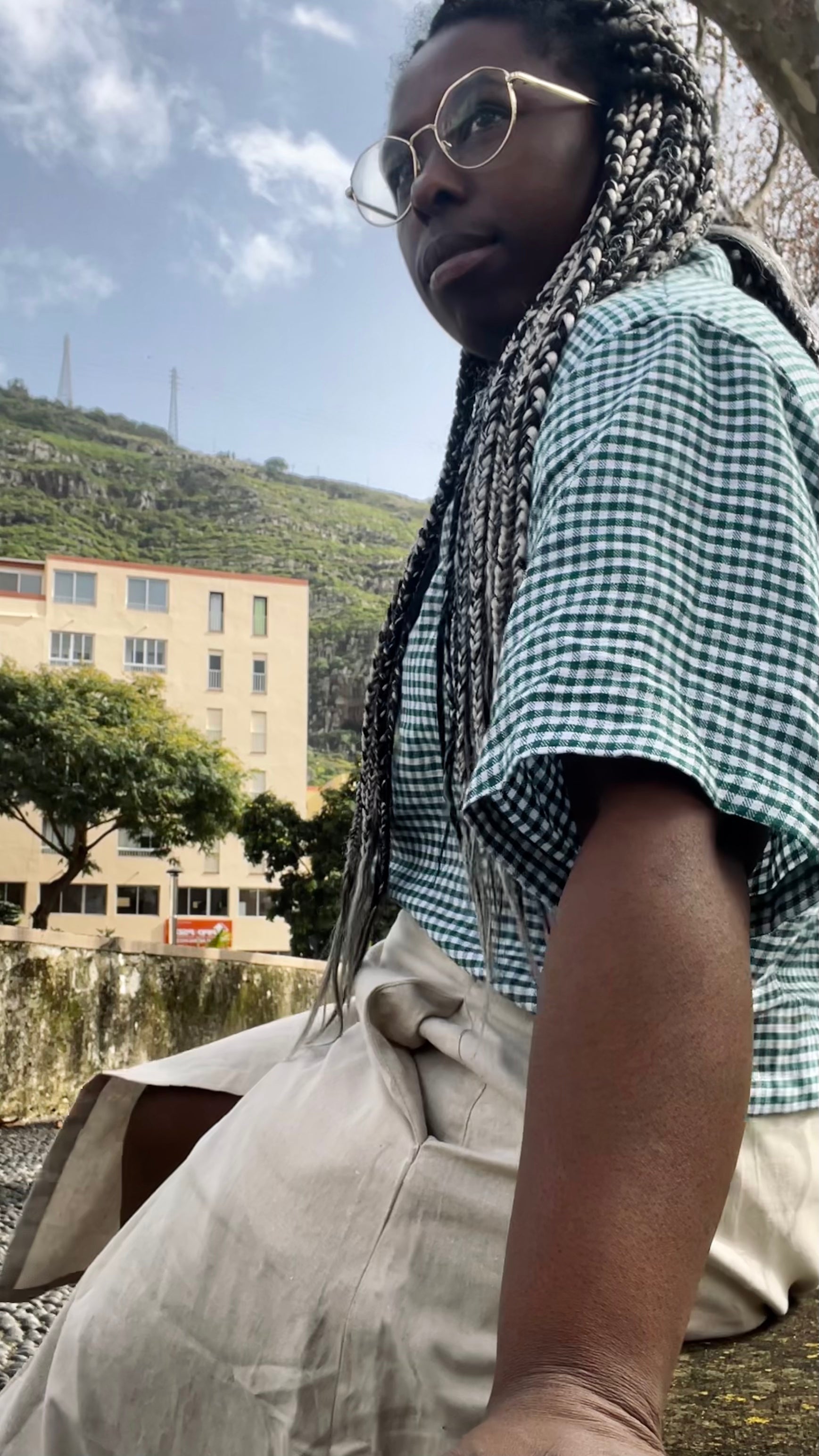 Blouse Séville Gingham aloes