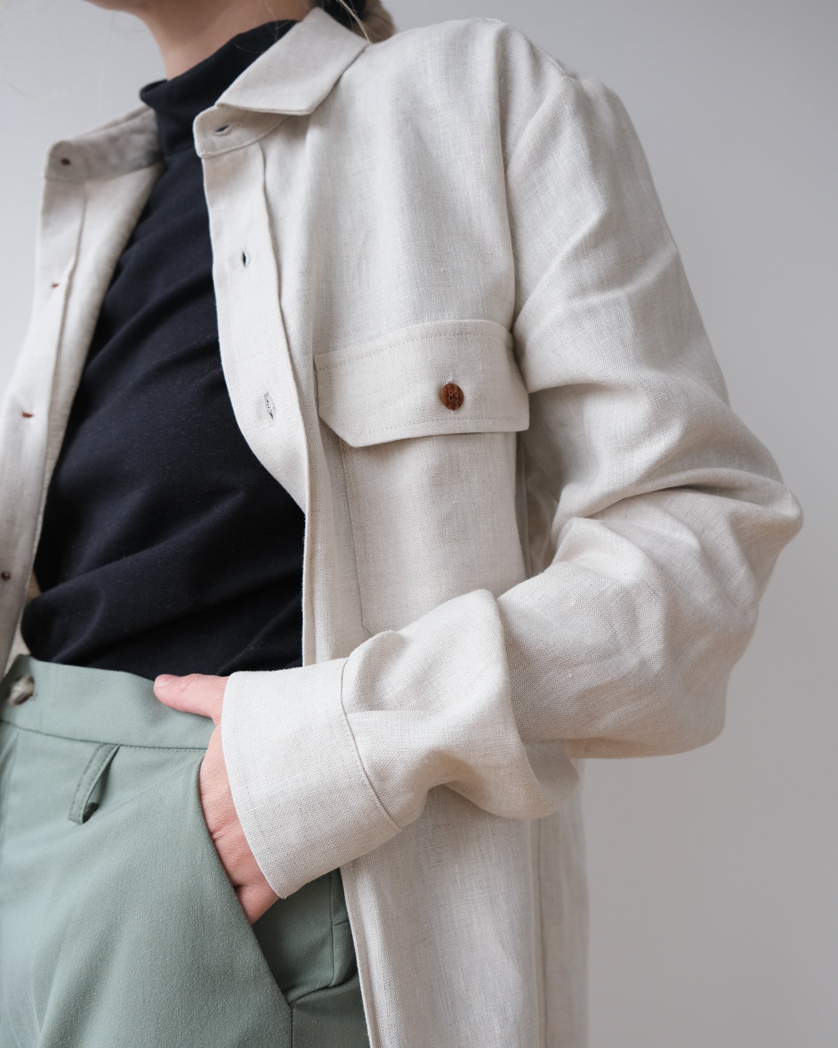 Pantalon à braguette sépia taille 31