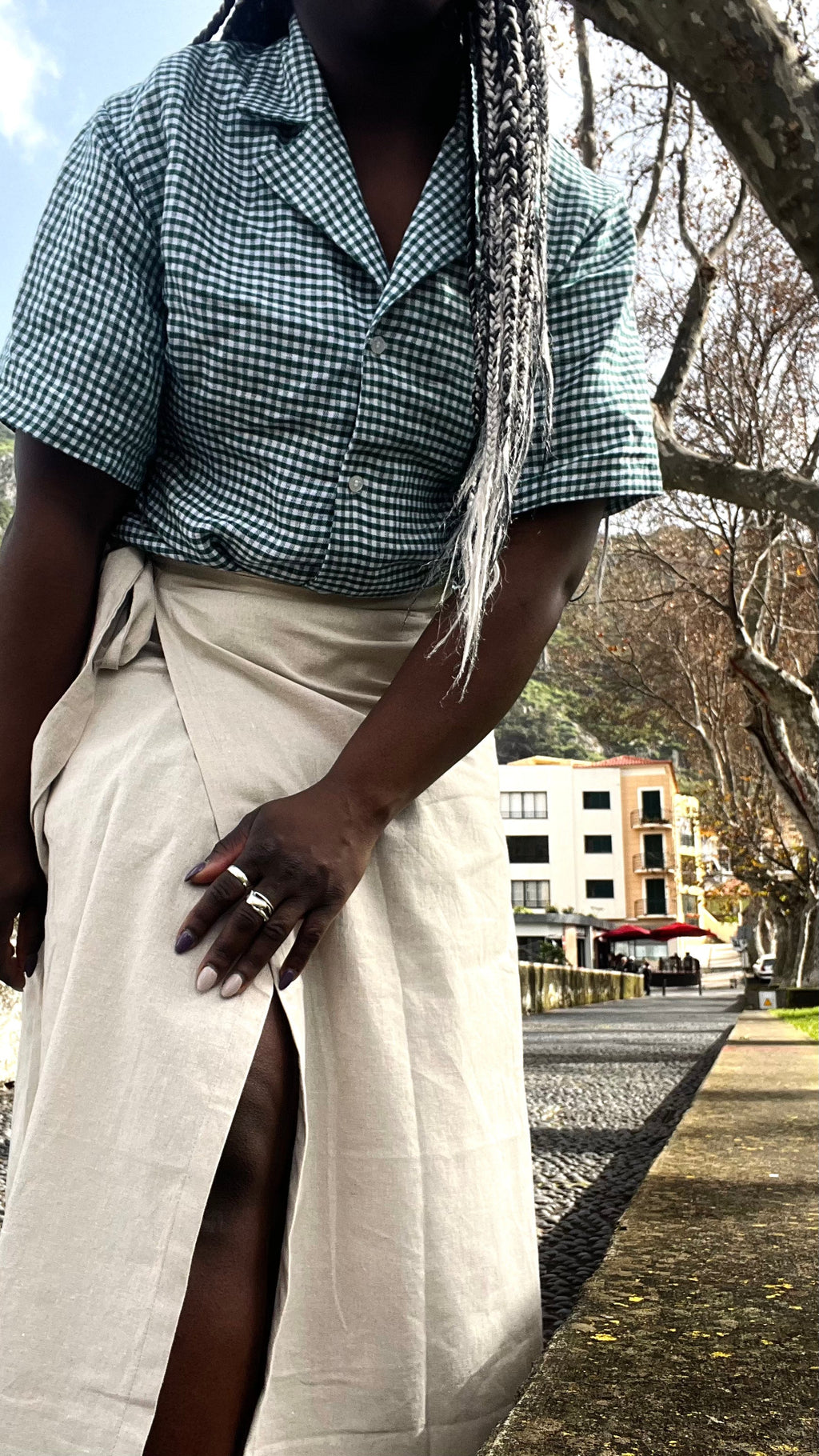 Blouse Séville Gingham aloes