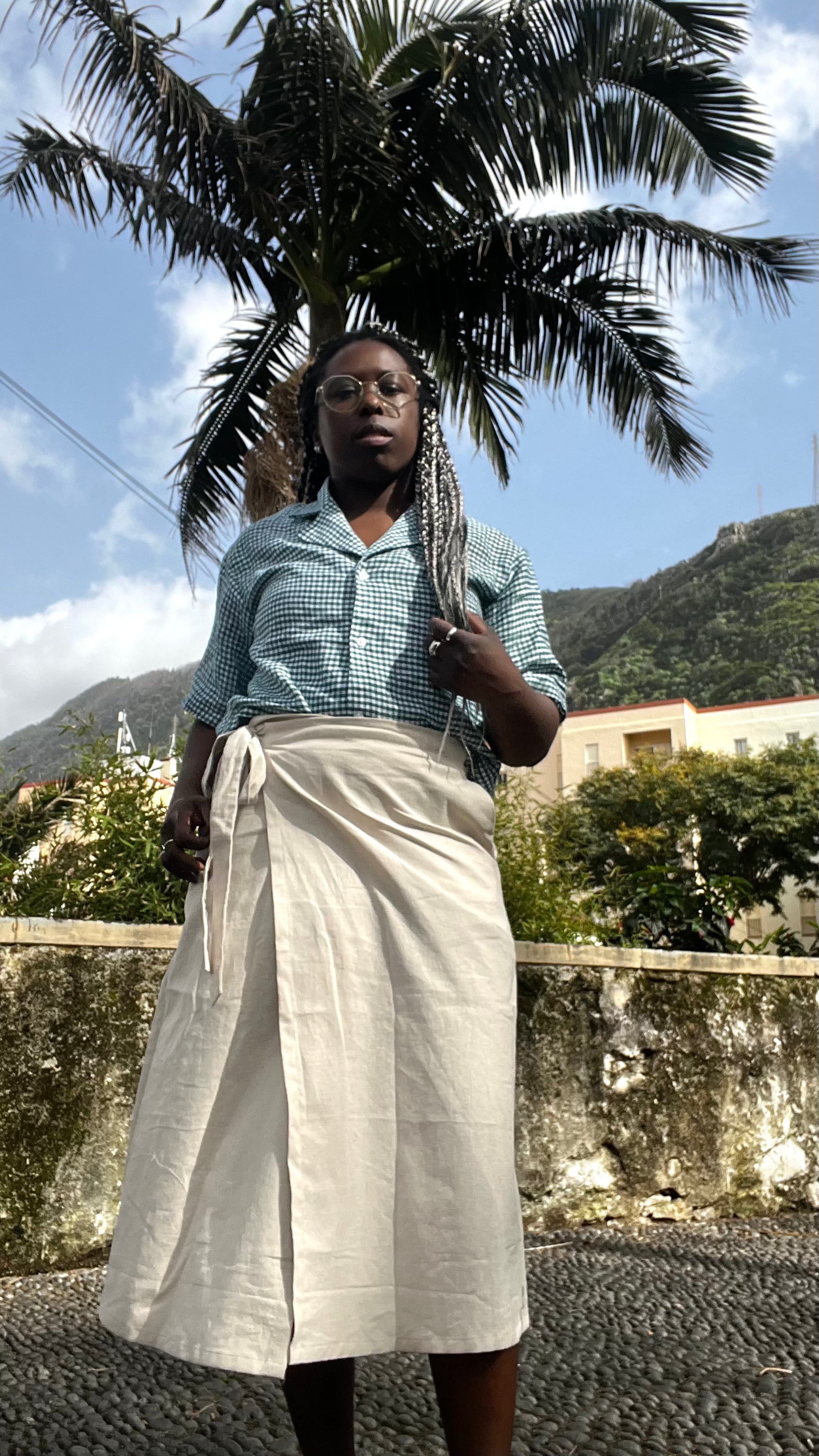 Blouse Séville Gingham aloes