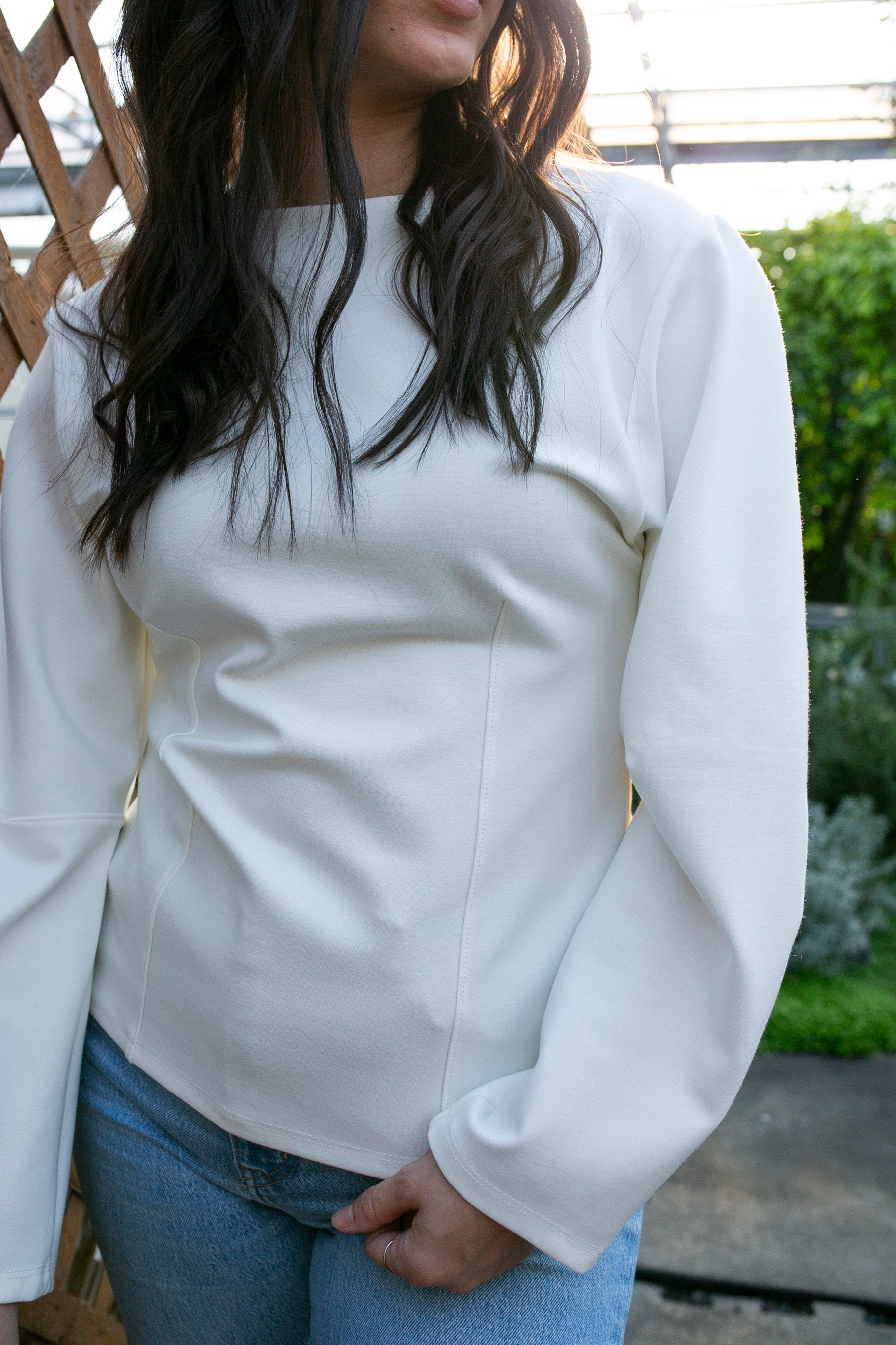 Haut cintré blanc