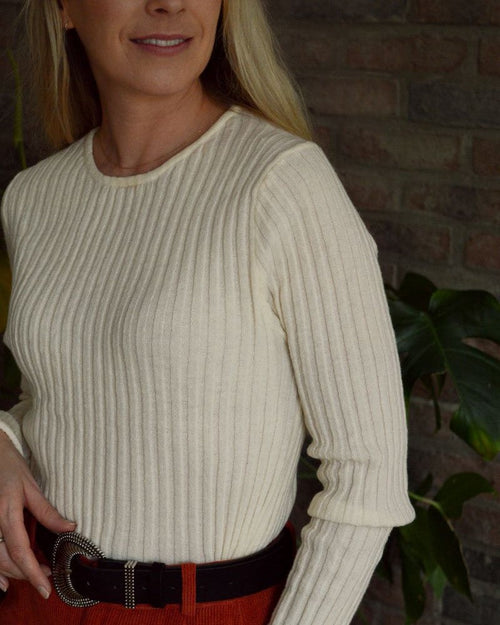 Top Maille Fine - Blanc Cassé