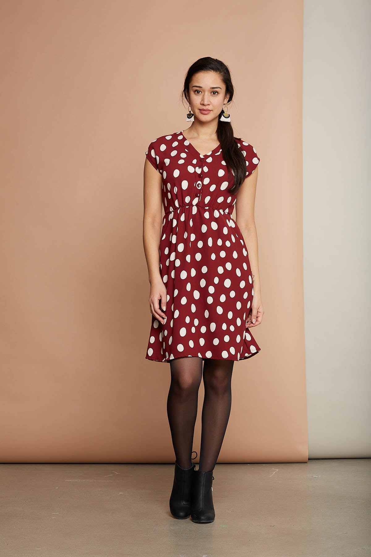 Robe Saratoga noire avec fleurs