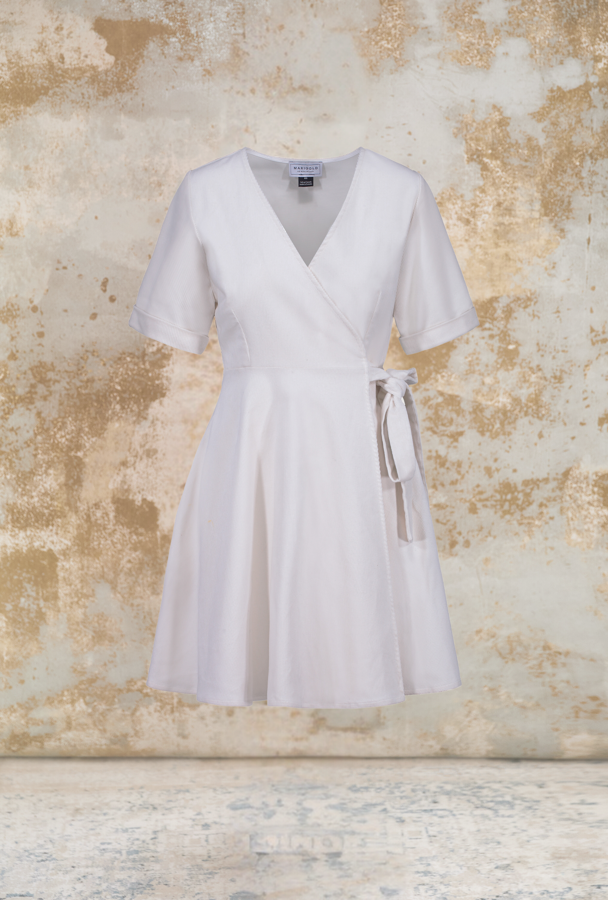 Robe blanche cache coeur - Laura