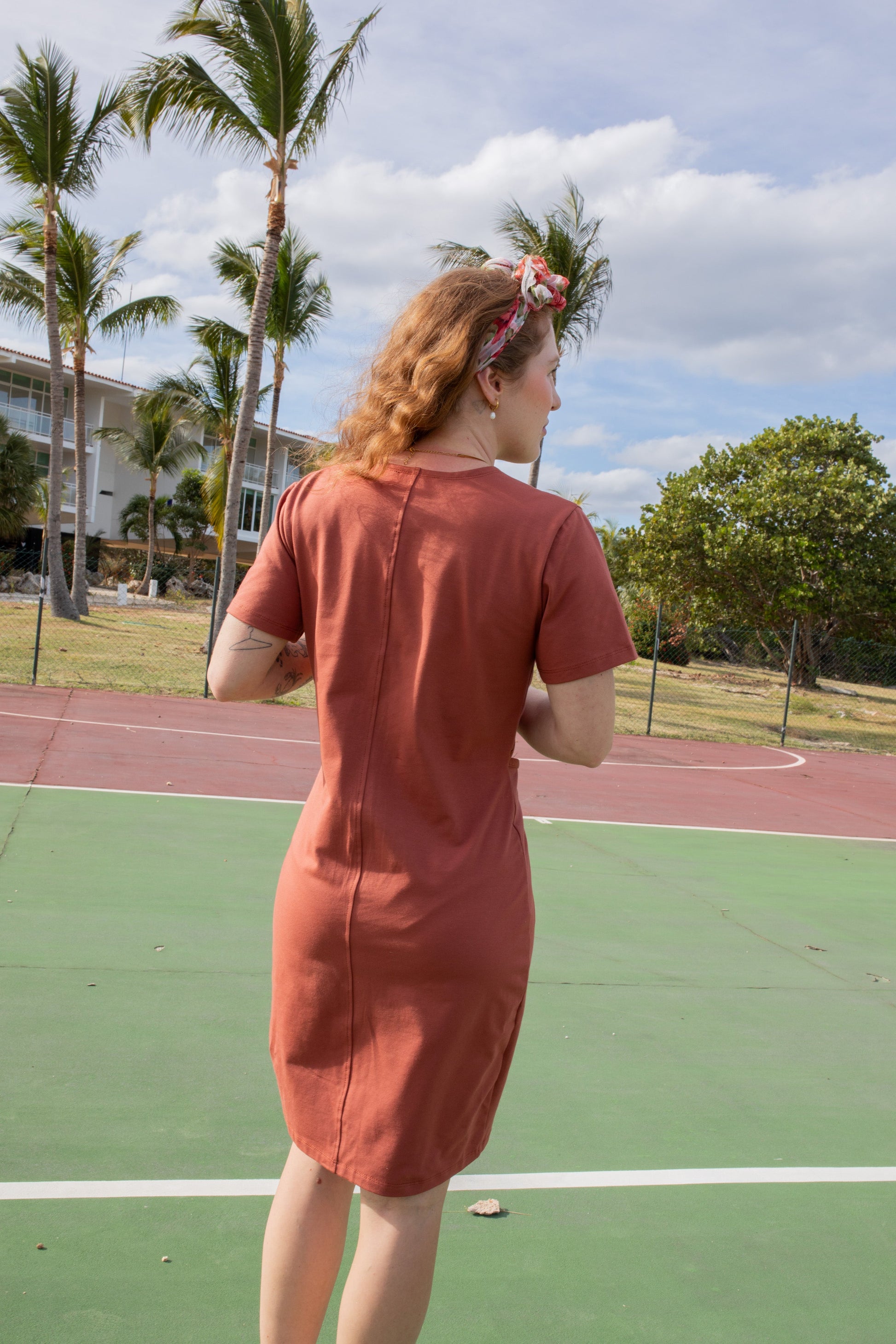 Robe twist manches courtes